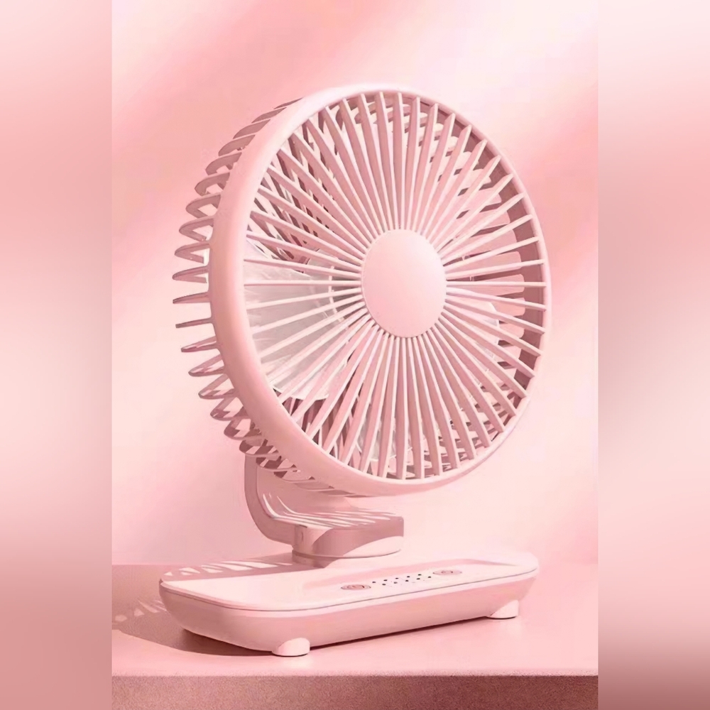 Pink Portable Desktop Fan